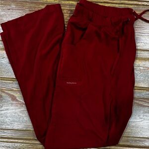 Healing Hands Women’s Red Scrub Pants